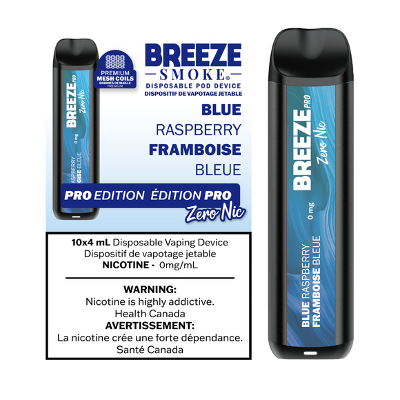 Does Breeze Vapes Have Diacetyl BREEZE PRO ZERO NIC BLUE RASPBERRY   OntarioVape Franchise